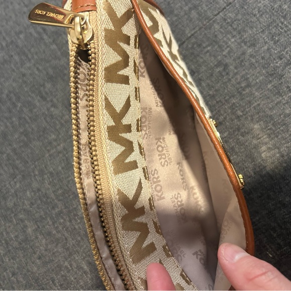 Michael Kors Beige and Brown Wristlet - Picture 4 of 4
